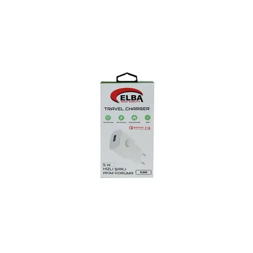 Elba Elb09 5W 2.1A Hızlı Şarj Akıllı Koruma Usb EV Şarj Kafa 