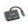 Hytech HY-USBC80 4K@30Hz Gri Metal 2xUSB3.0 1xHDMI, 1xPD 10-100-1000M Type C Adaptör
