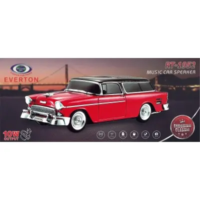 EVERTON RT-1941 Kırmızı Bluetooth Fm-Usb-Tf-Aux Şarjlı Nostaljik Radyo