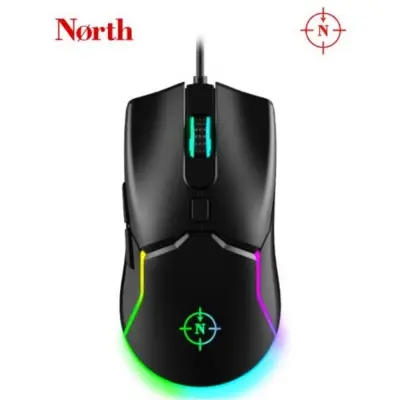 North Air Black RGB Kablolu Profesyonel Oyuncu Mouse 