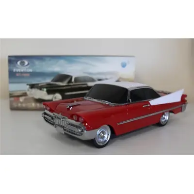 EVERTON RT-1954 Kırmızı Arabalı Bluetooth Fm-Usb-Tf-Aux Şarjlı Nostaljik Radyo