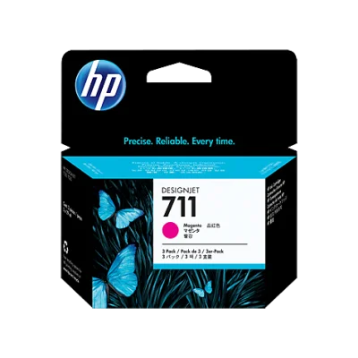 HP CZ135A (711) MACENTA 3 LU PAKET 29 ML GENIS FORMAT MUREKKEP KARTUSU