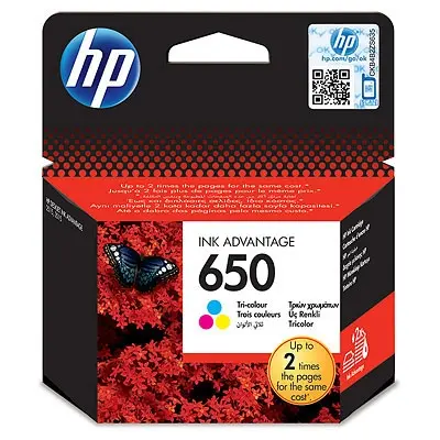 HP CZ102AE (650) UC RENKLI MUREKKEP KARTUSU 200 SAYFA