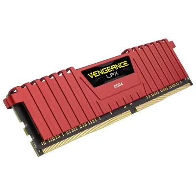 CORSAIR CMK8GX4M1A2400C14R 8GB DDR4 2400 MHz CL14 VENGEANCE LPX SOGUTUCULU DIMM BELLEK RED