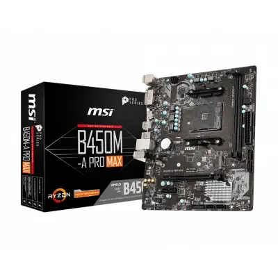 MSI B450M-A PRO MAX AM4 DDR4 3466(OC) DVI HDMI M.2 USB3.2 MATX