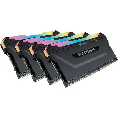 CORSAIR CMW32GX4M4C3600C18 32GB (4X8GB) DDR4 3600MHz CL18 VENGEANCE RGB PRO SOĞUTUCULU DIMM BELLEK BLACK