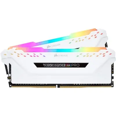CORSAIR CMW32GX4M2E3200C16W 32GB (2X16GB) DDR4 3200MHz CL16 VENGEANCE RGB PRO SOGUTUCULU DIMM BELLEK BEYAZ