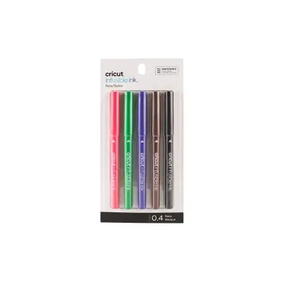 CRICUT 2006257 EXPLORE MAKER INFUSIBLE INK İNCE UÇLU KALEM SETİ 5Lİ PAKET TEMEL RENKLER