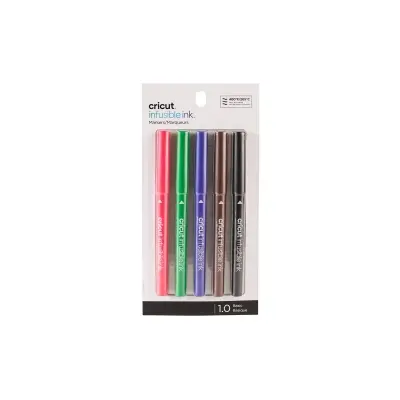CRICUT 2006256 EXPLORE MAKER INFUSIBLE INK ORTA UÇLU KALEM SETİ 5Lİ PAKET TEMEL RENKLER