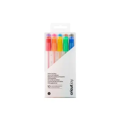 CRICUT 2009964 JOY GLITTER JEL 10LU KALEM SETİ 0.8MM GÖKKUŞAĞI RENKLERİ