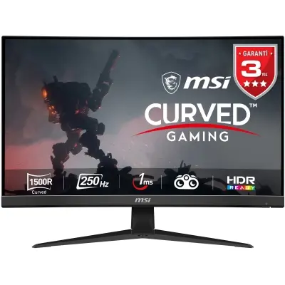 MSI 27 G27C4X 1920x1080 (FHD) 16:9 CURVE 1500R VA 250HZ 1MS FREESYNC PREMIUM GAMING MONITOR