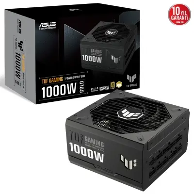 ASUS TUF GAMING-1000G 80+ GOLD 1000W MODÜLER ATX 3.0 UYUMLU 10 YIL GARANTİ - BEYAZ