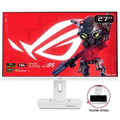 ASUS XG27ACS-W 27INCH 2560x1440 180HZ 1MS USB TYPE-C FAST IPS GAMING MONITOR BEYAZ