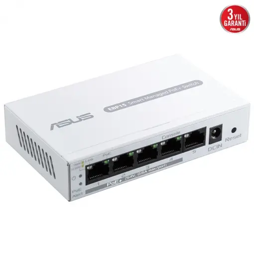 ASUS EXPERTWİFİ EBP15 5-PORT GBE SMART MANAGED POE+ SWİTCH  