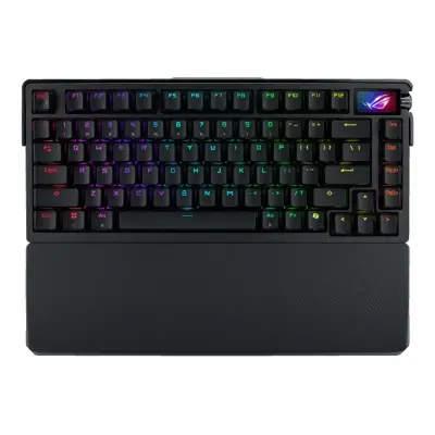 ASUS ROG AZOTH EXTREME/NX SNOW/PBT/UK 75 CUSTOM OYUN KLAVYESİ, ALÜMİNYUM VE KARBON FİBER ŞASE, AYARLANABİLİR CONTA MONTAJI, ÜÇ KATMANLI SES AZALTICI, RENKLİ OLED DOKUNMATİK EKRAN, ROG NX SNOW ANAHTARLAR