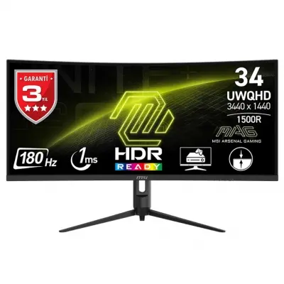 MSI 34 MAG 342CQR E2 CURVED VA 3440X1440 (WQHD) 21:9 180HZ 1MS GAMING MONITOR