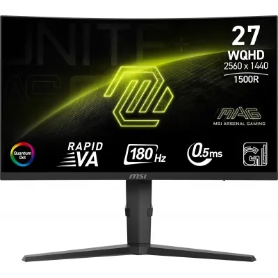 MSI 27 MAG 275CQRF QD E2 2560x1440 (WQHD) 16:9 CURVE 1500R RAPID VA 180HZ 0.5MS ADAPTIVE-SYNC GAMING MONITOR