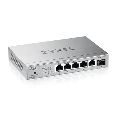 ZYXEL XMG-105 5 PORT 2.5G + 1G SFP/10G SFP+ MULTIGIGABIT METAL YONETILEMEZ DESKTOP SWITCH