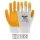 Beybi Nitril PMK PN5 Beyaz Sarı Örme Polyoster Nitril  9 Beden 12li Paket EN388 (3121X)