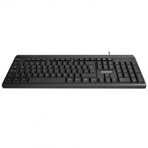 Everest KB-741Q Siyah-Gri USB 2 Metre Bakır Kablolu Usb Q Klavye