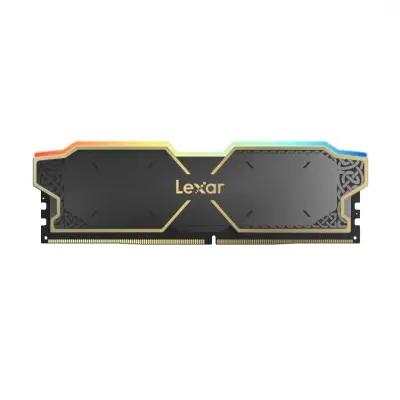 LEXAR THOR RAM DT GAMING DDR5 UDIMM 32GB KIT (2X16GB) 6000 MHz CL38 1.3V MEMORY WITH HEATSINK DUAL PACK BLACK COLOR LD5U16G60C38LG-RGD