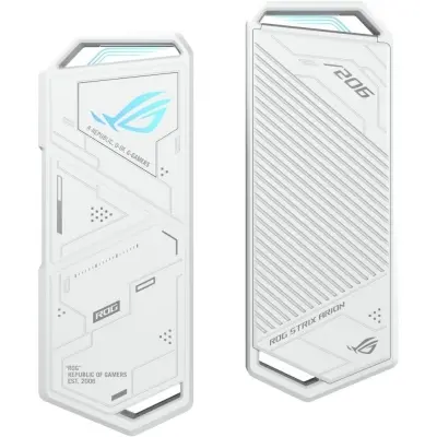 ASUS ROG STRIX ARION BEYAZ M.2 NVMe SSD KUTUSU ESD-S1C/WHT/G/AS/ USB3.2 GEN2 Tip-C 10Gbps Çift USB-Cden Cye ve USBC den A ya kablo